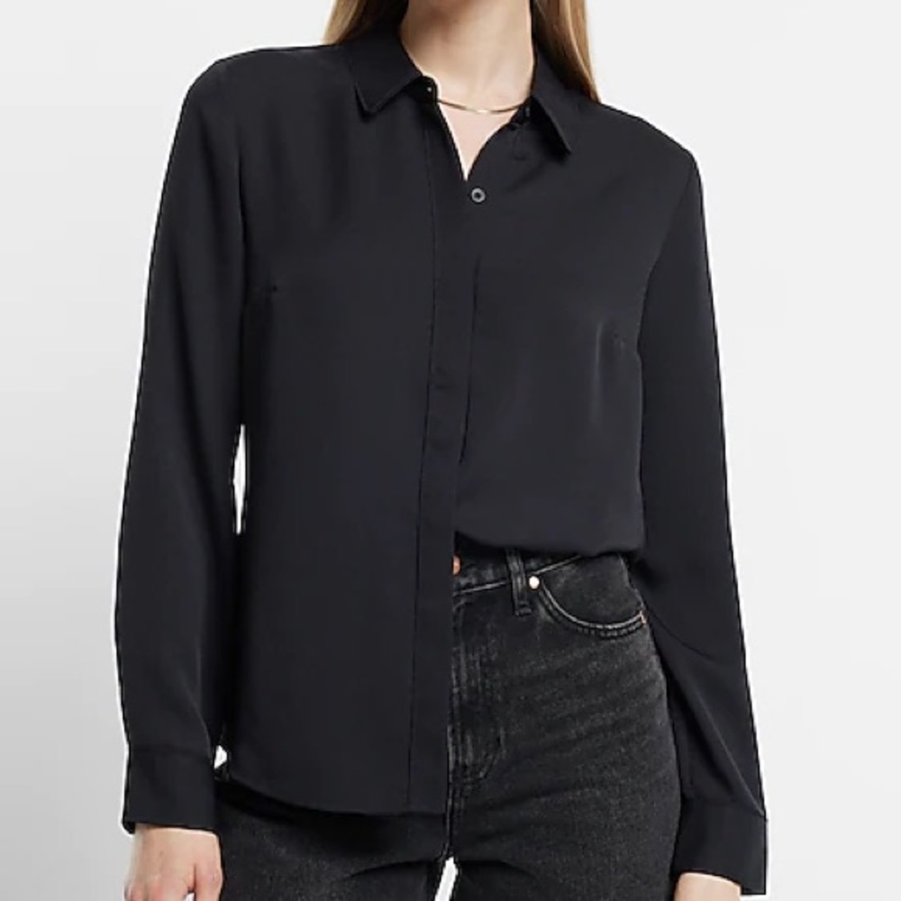 Express Black Portofino Shirt